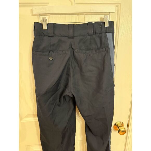 Spiewak Black w/ Gray Stripe Uniform Pants sz 28 EUC Just wribkled - Picture 7 of 9